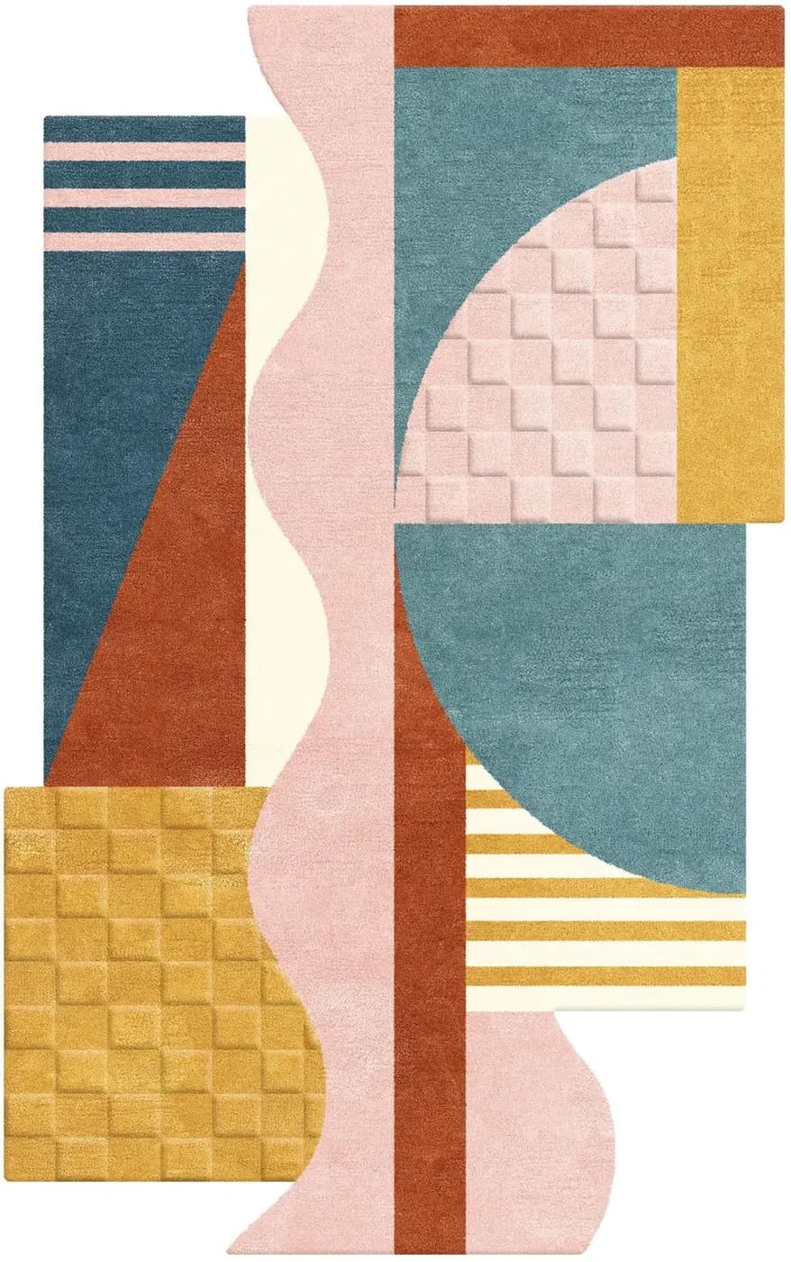 Euphoria Ivory Hand-Tufted Abstract Rug view 2