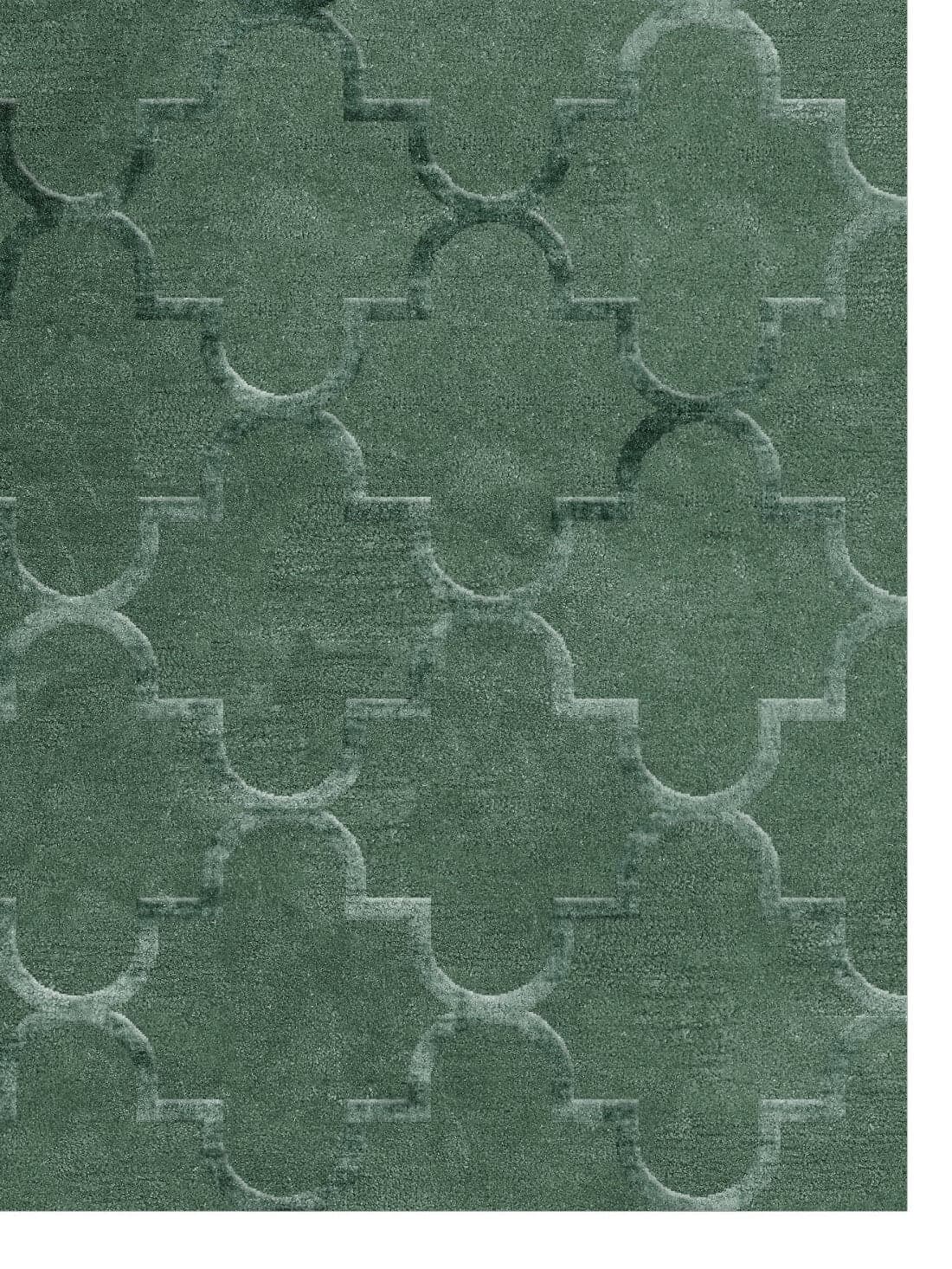 Sapphire Hand-Tufted Wool & Silk Rug - Emerald view 2