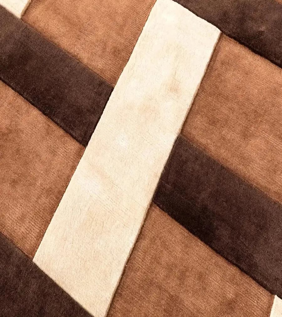 Fractal Geometric Soft Wool Bedroom Rug view 2