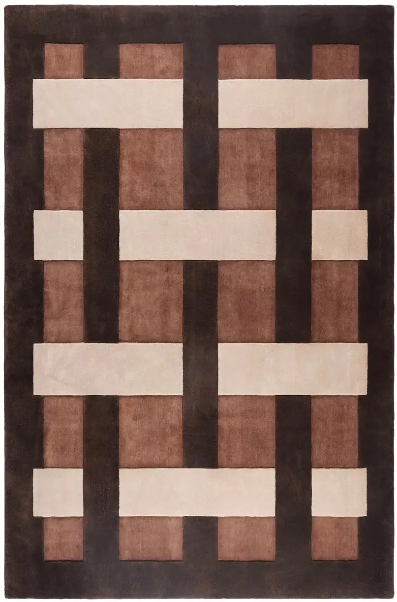 Fractal Geometric Soft Wool Bedroom Rug - Handcrafted Bedroom Rugs