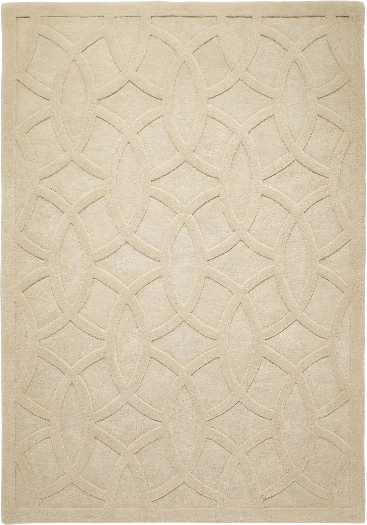 Soft Arc Hand-Tufted Circular Wool Rug view 1