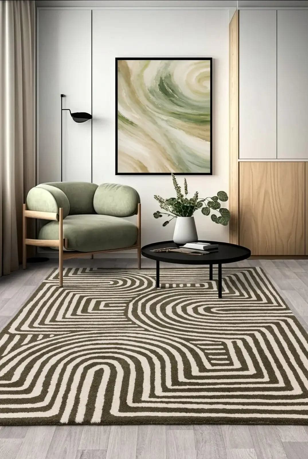 Trail Hand-Tufted Wave Wool Rug view 2