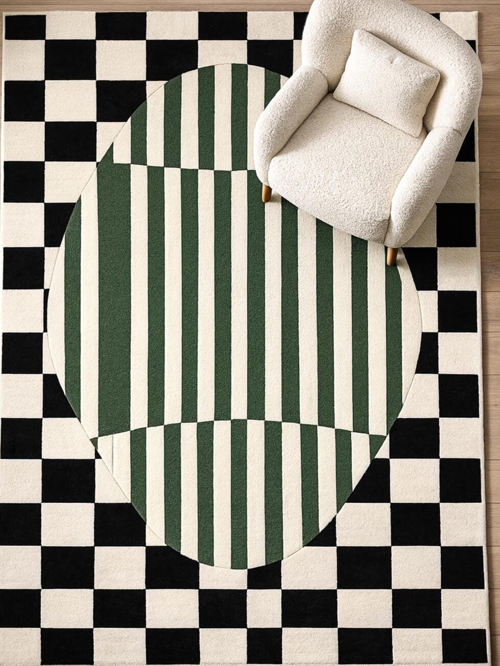 Caden Tailored Wool Dining Table Rug view 2