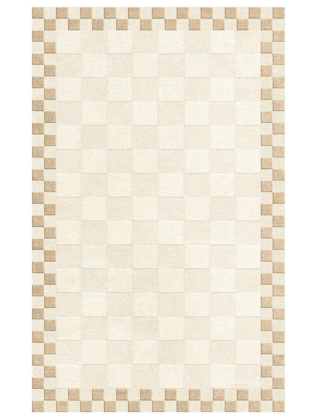 Check Grid Modern Dining Room Rug view 1