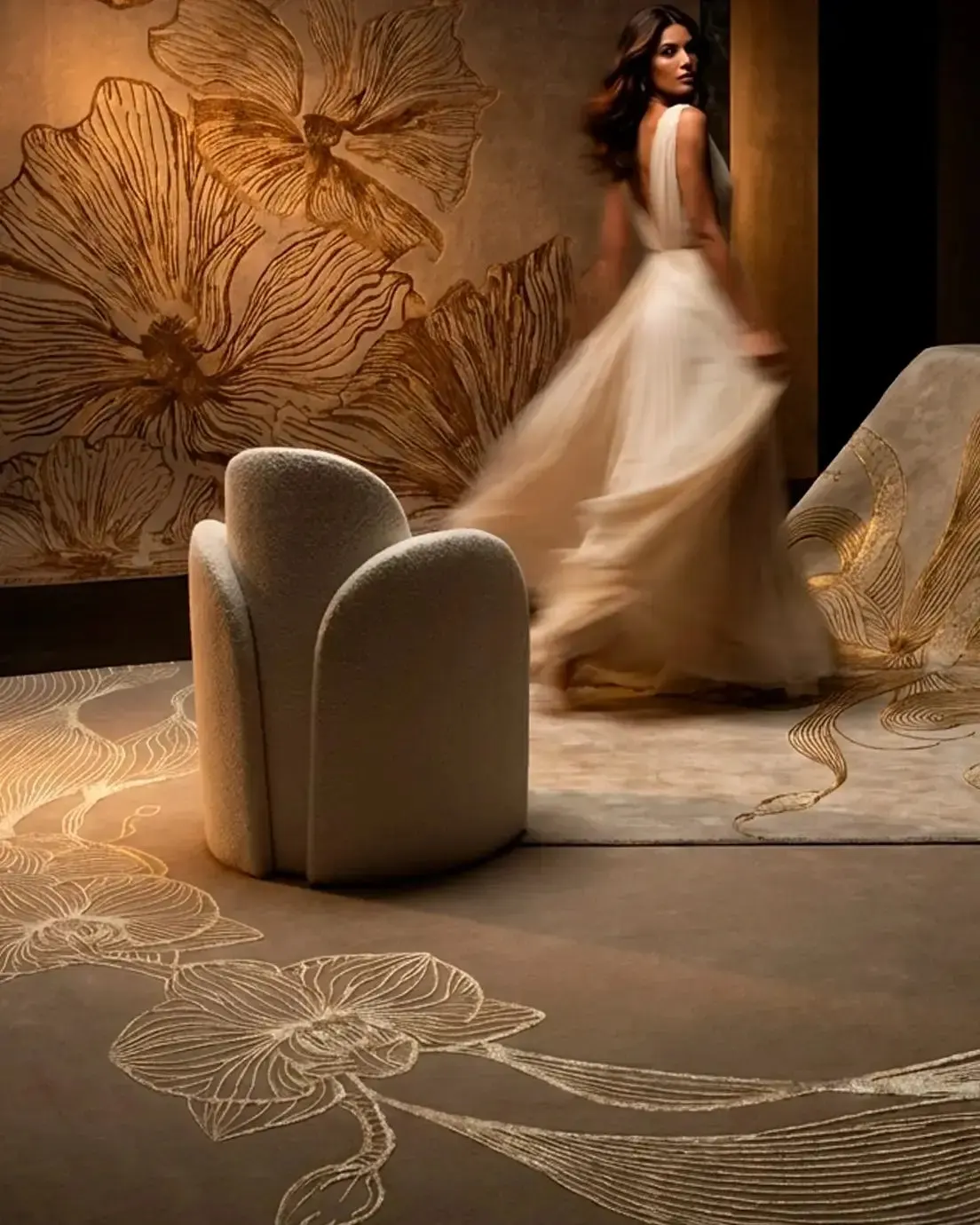 Aureum Luxury Tufted Wool & Silk Rug view 2