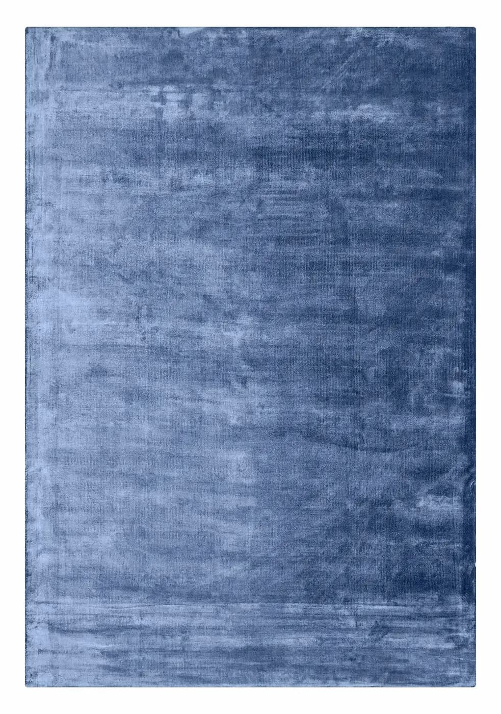Solid Viscose Midnight Blue Handloom Rug view 1