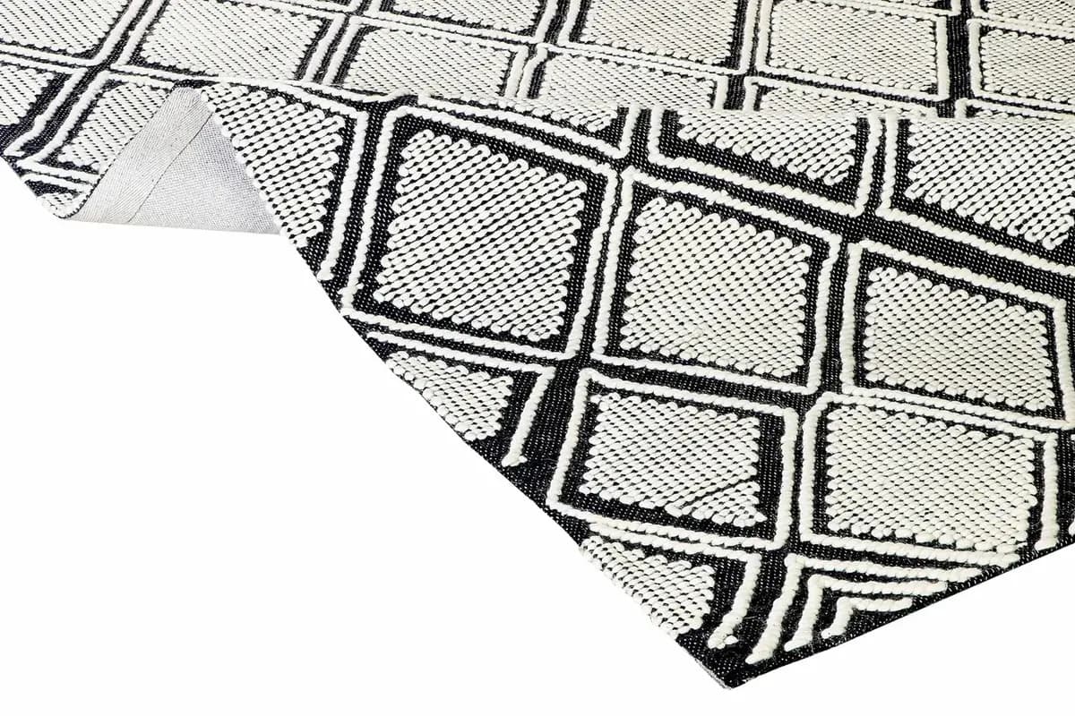 Cross Flat Geometric Wool Rug view 2