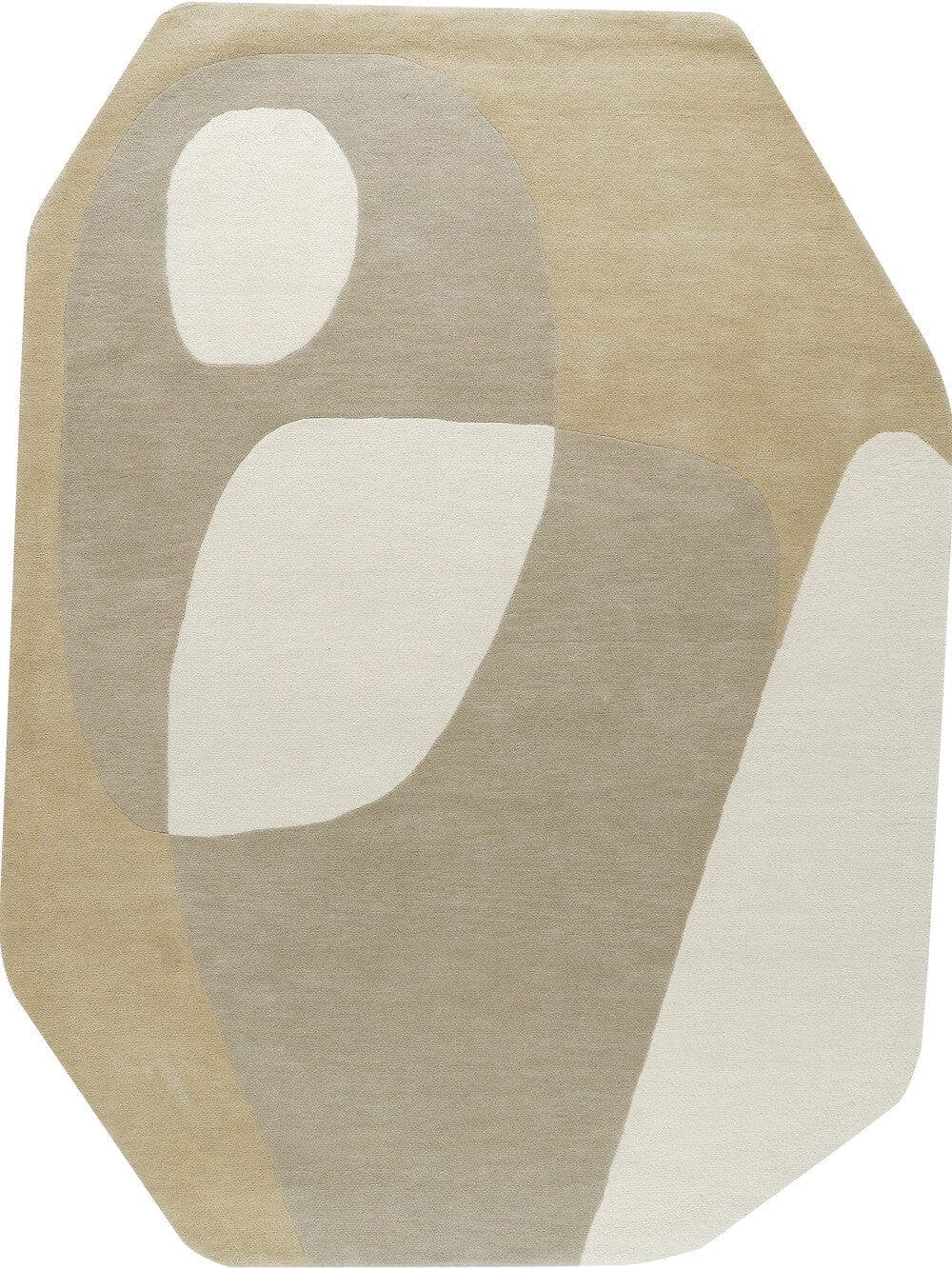 Kura Minimalist Contemporary Wool Rug view 1
