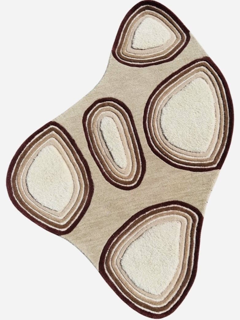 Linear Contemporary Hand-Tufted Modern Rug view 1
