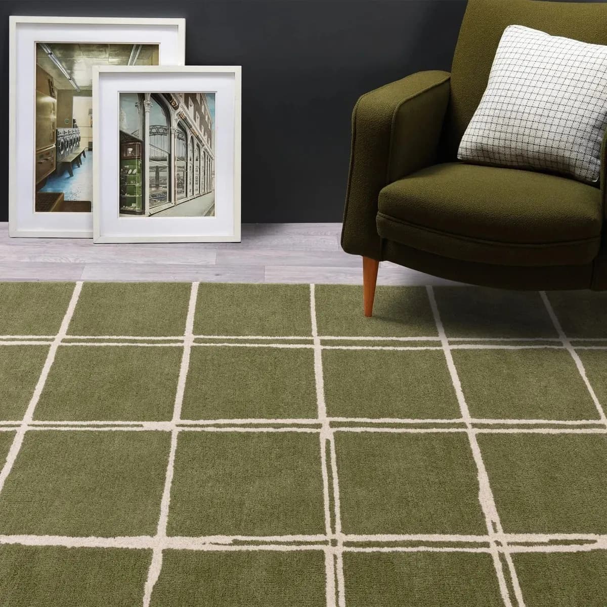Duno Geometric Studio Workspace Rug view 2