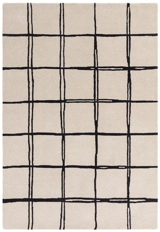 Dune Grid Executive Workspace Wool Rug - Handcrafted Office Rugs