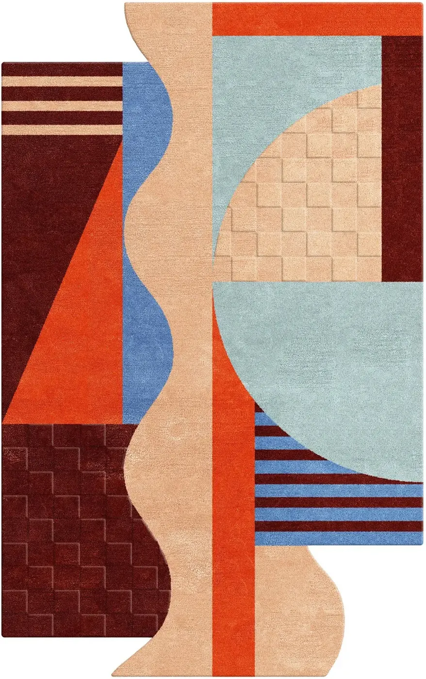 Euphoria Noir Hand-Tufted Abstract Rug - Handcrafted Abstract Rugs
