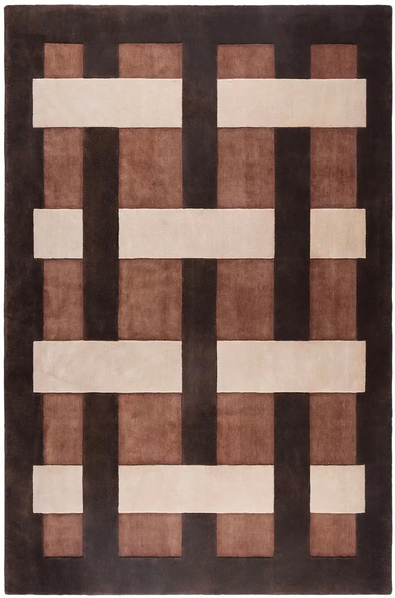 Fractal Geometric Soft Wool Bedroom Rug - Handcrafted Bedroom Rugs