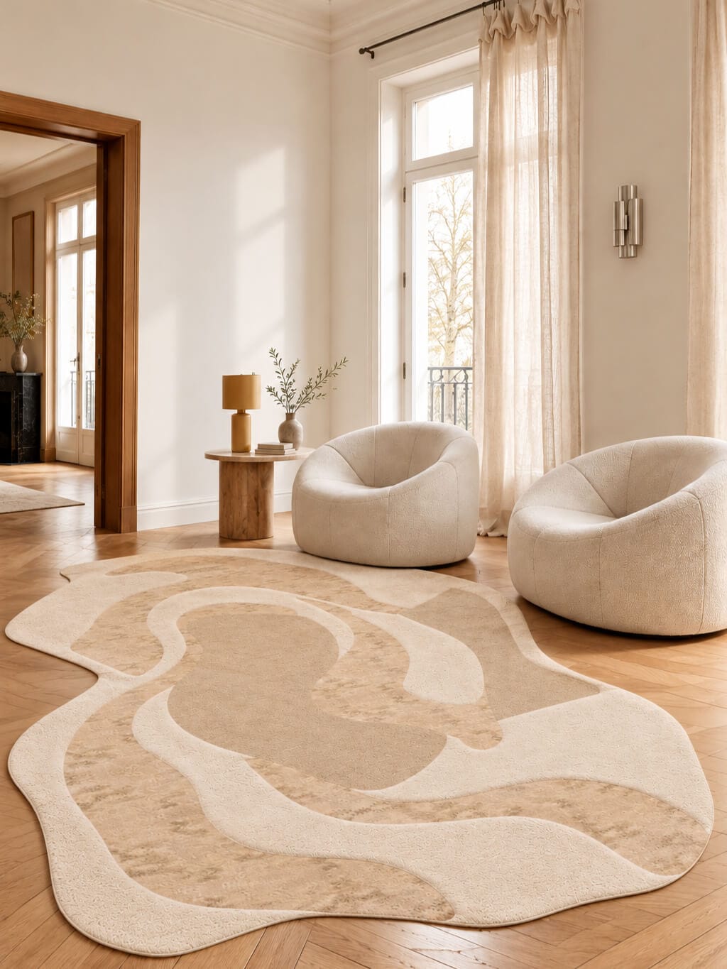 Sundane Serene Wool & Silk Bedroom Rug view 2