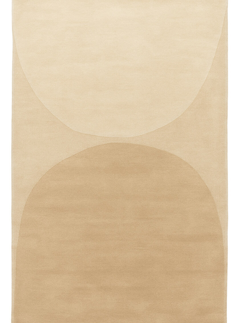 Caramel Warm Amber Dining Table Rug - Handcrafted Dining Room Rugs