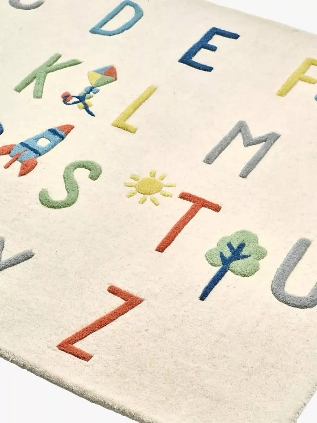 Alphabet Contemporary Tufted Rug view 2
