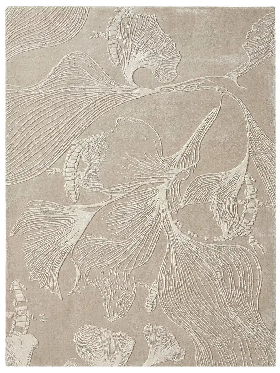 Flora Veil Hand-Tufted Wool & Silk Rug - Handcrafted Hand Tufted Rugs
