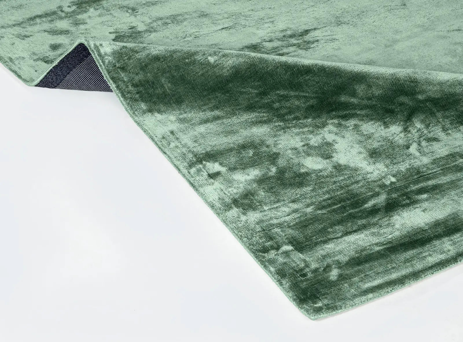 Solid Viscose Emerald Handloom Rug - Handcrafted Handloom Rugs
