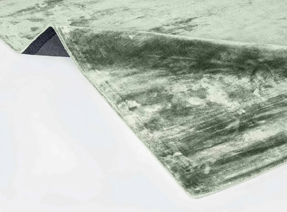 Solid Viscose Emerald Handloom Rug view 2