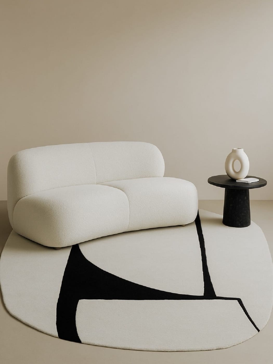 Gran Minimalist Architectural Wool Rug view 2