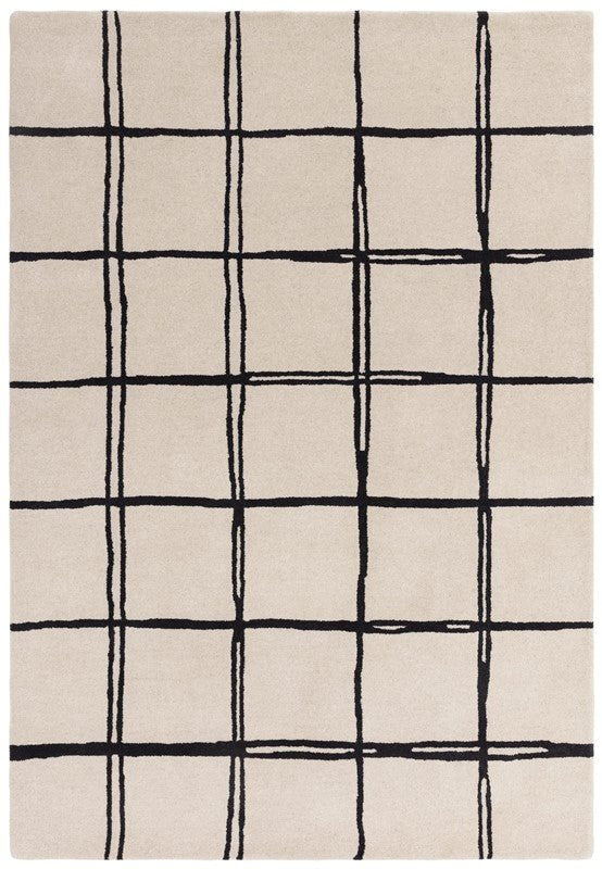 Dune Grid Executive Workspace Wool Rug - Handcrafted Office Rugs